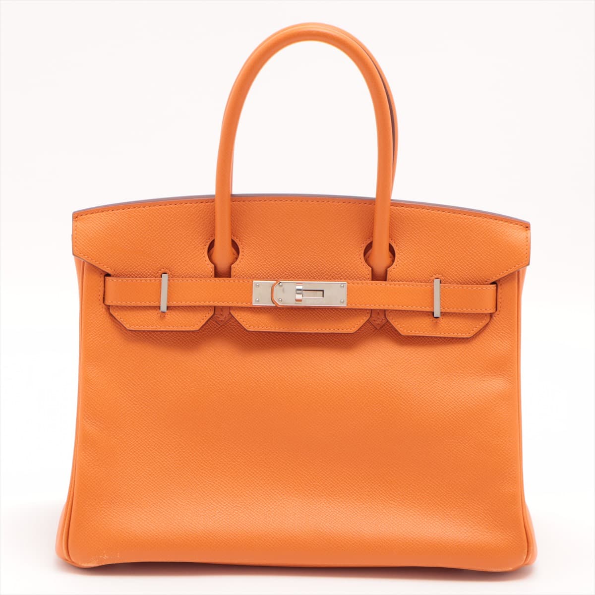 Hermès Birkin 30 Veau Epsom Orange Silver Metal fittings □Q:2013