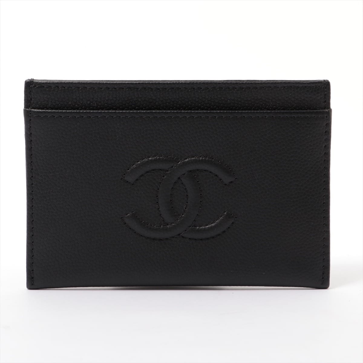 Chanel Coco Mark Soft Caviarskin Pass Holder Black 24XXXXXX