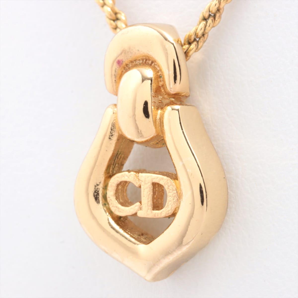 Christian Dior CD logo Necklace GP Gold
