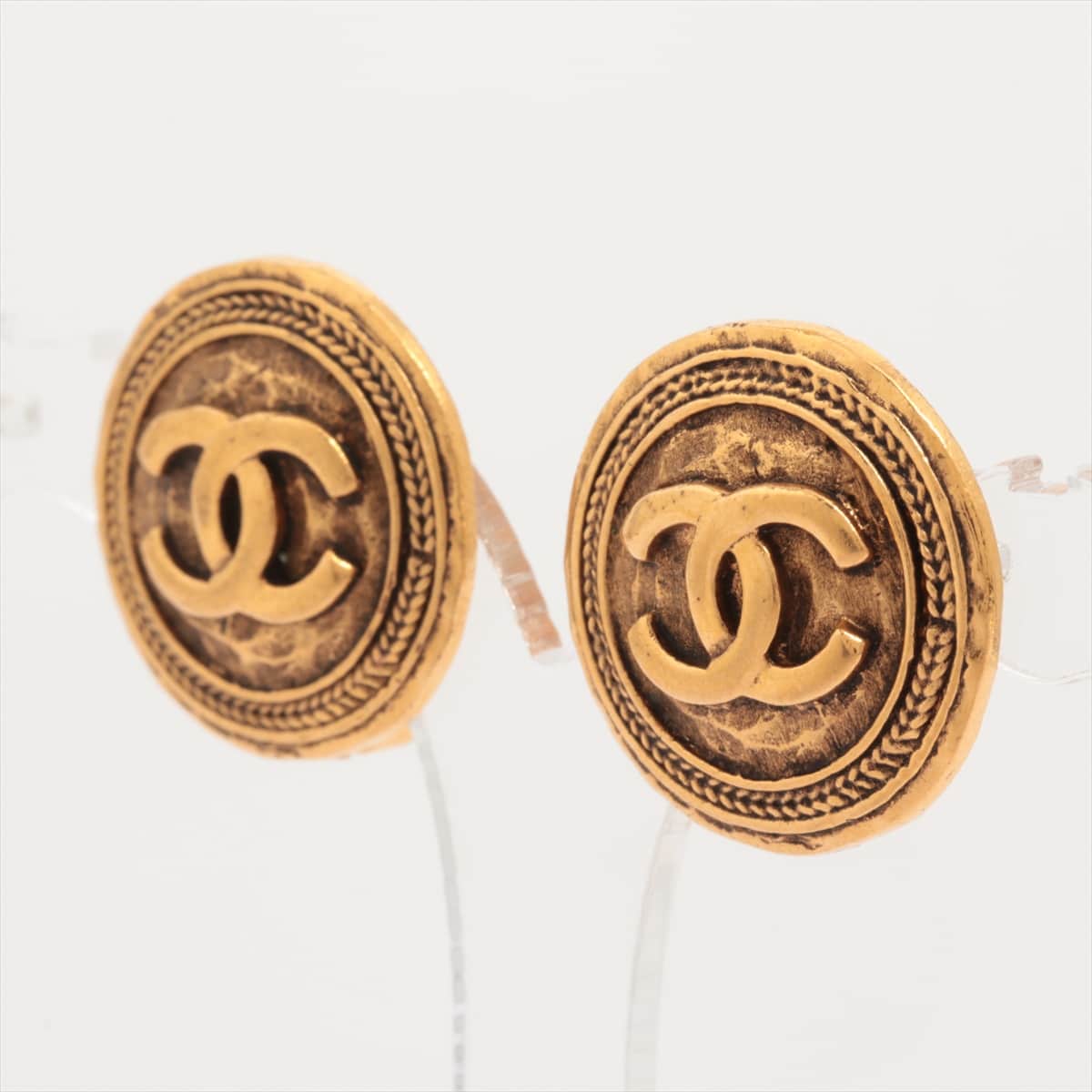 Chanel Coco Mark Earrings (for both ears) GP Gold