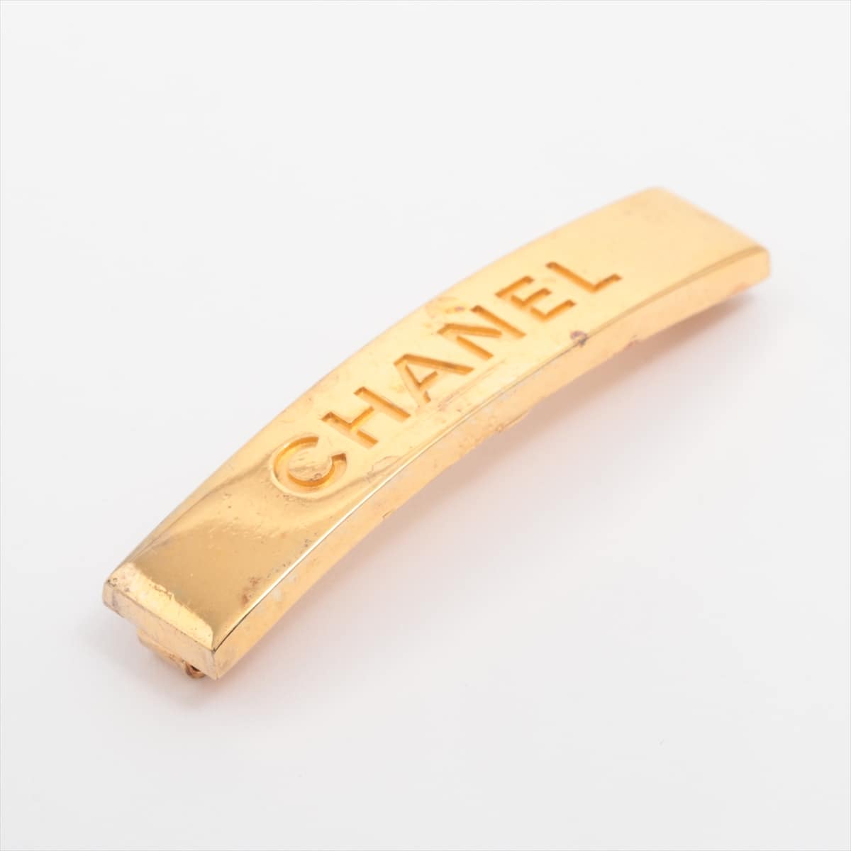 Chanel Logo 99P Hair Slide GP Gold
