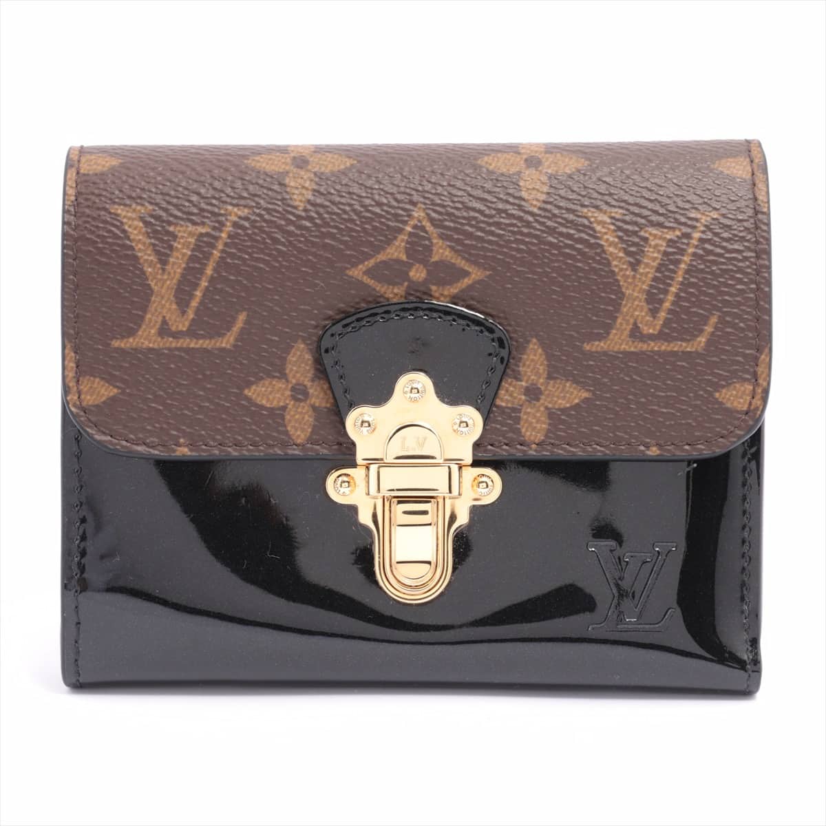 Louis Vuitton Vernis × Monogram Portefeuilles Cherry Wood compacts M61912IH2280