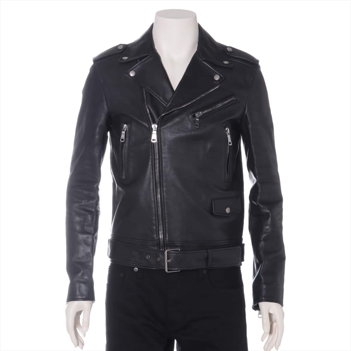 Gucci 16 years Leather Leather jacket 44 Men's Black