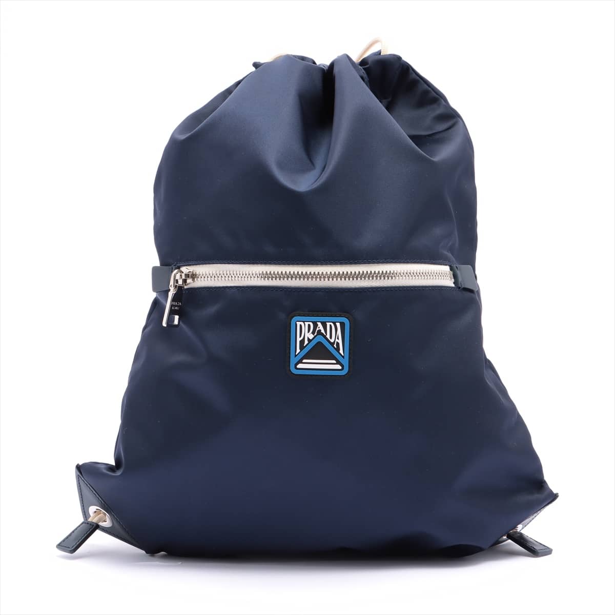 Prada Tessuto Backpack Navy blue 2VZ030 open papers