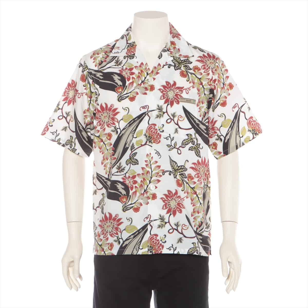 Prada 19-year Cotton Aloha shirt M Men's White  floral