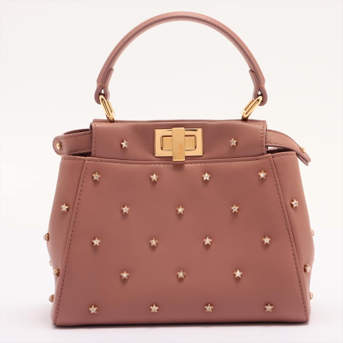 Fendi Peekaboo XS Leather 2way handbag Pink 8BN309