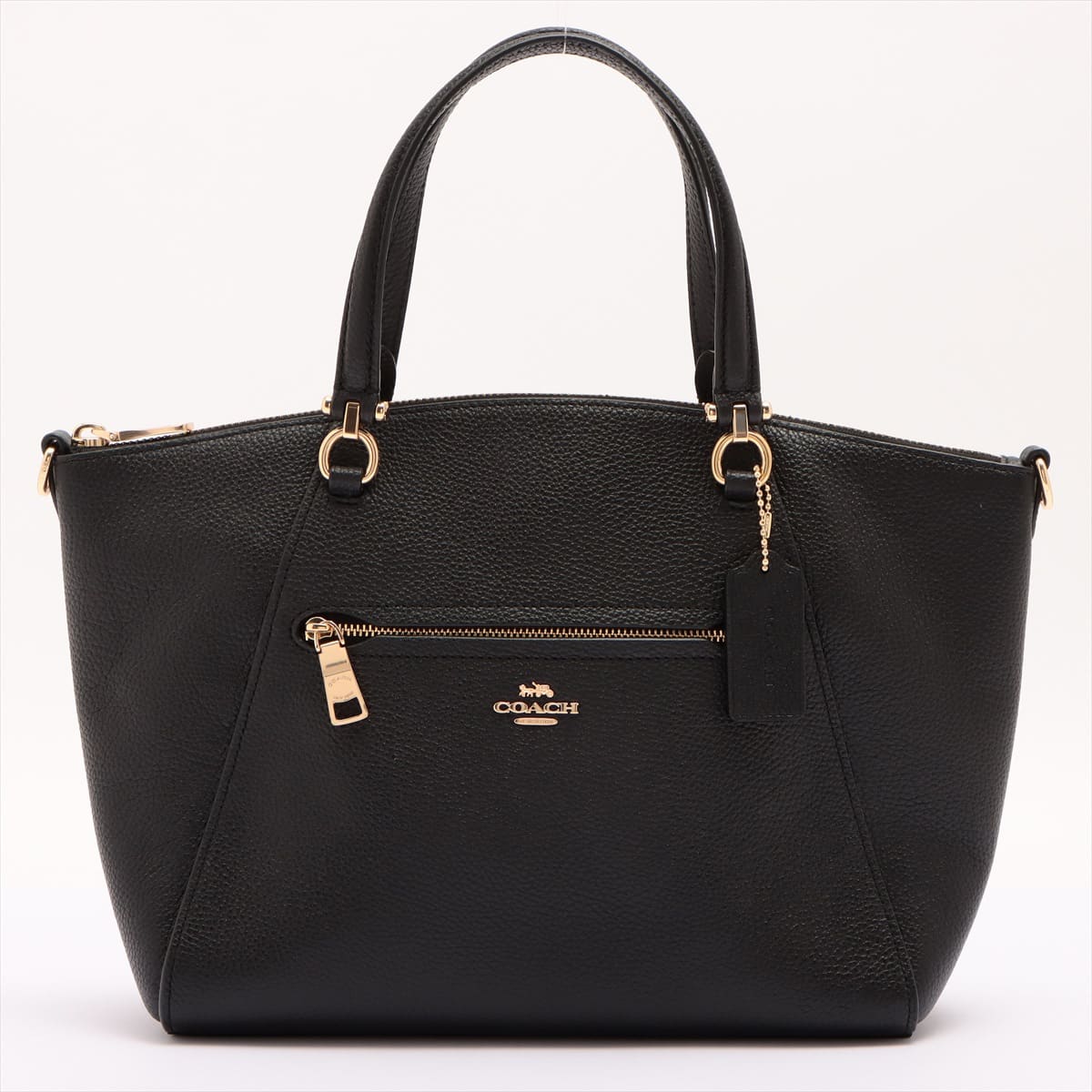 COACH Leather 2way handbag Black 58874
