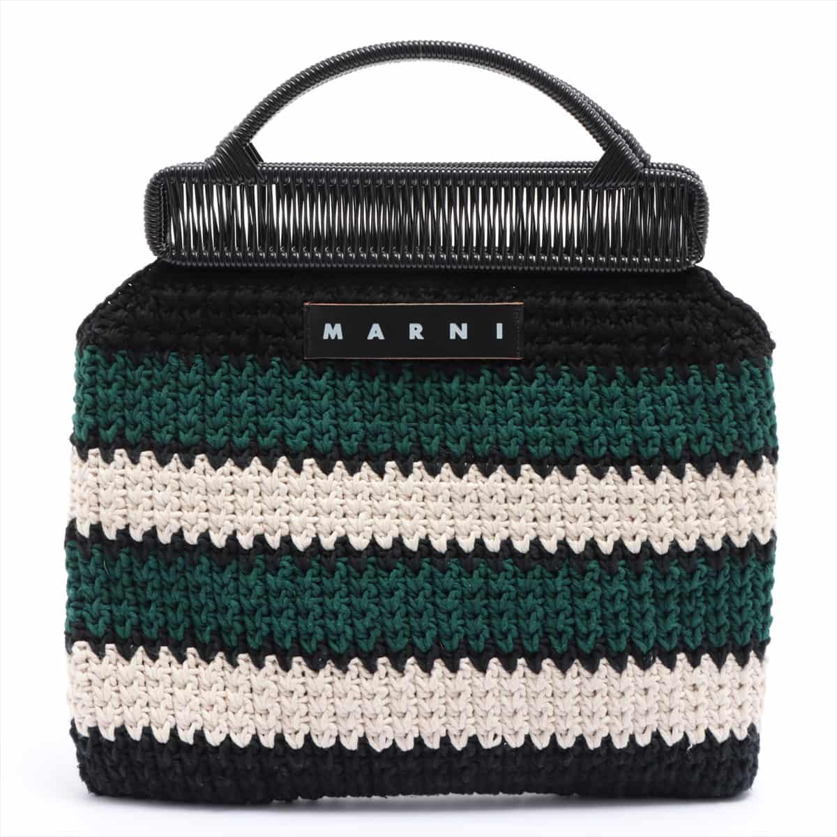 Marni MARNI MARKET crochet wool frame bag Wool Hand bag Multicolor