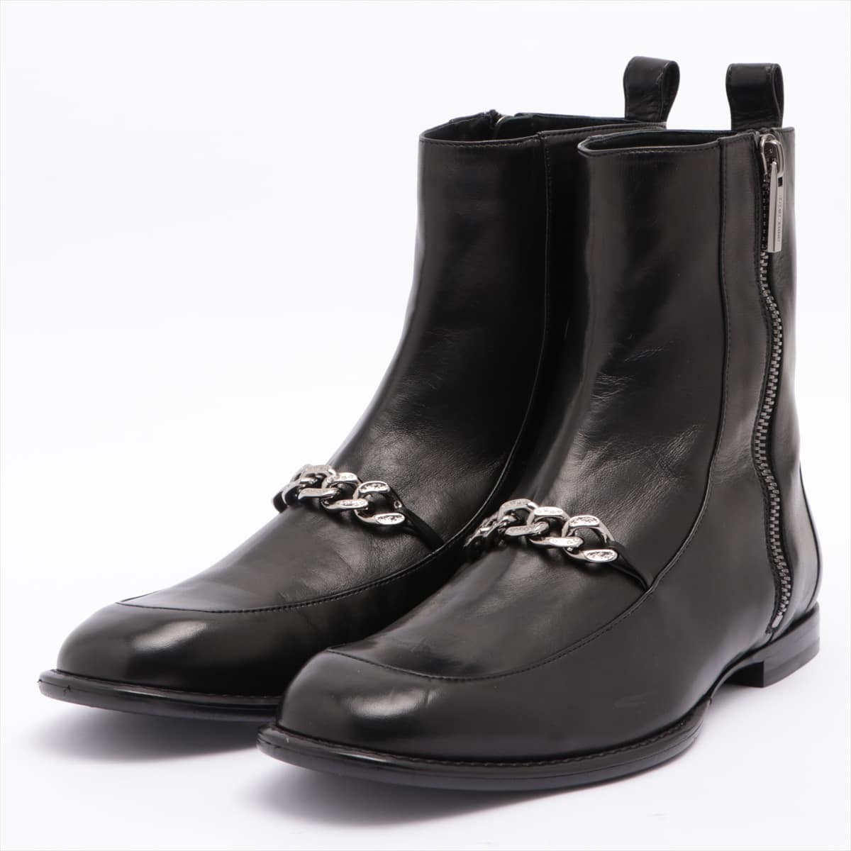 Jimmy Choo 21AW Leather Boots 43 Men's Black MILLER star cube Chain
