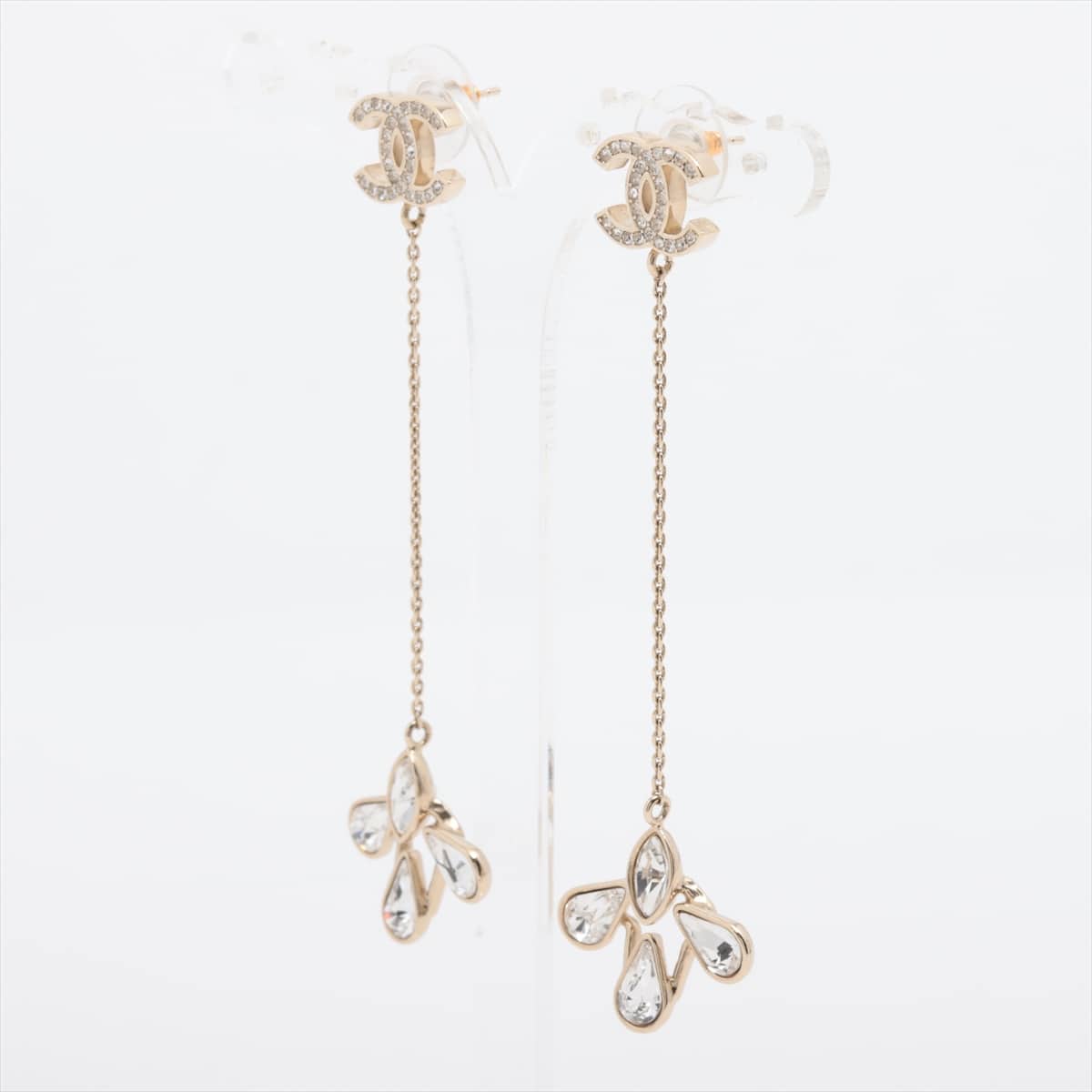 Chanel Coco Mark B19K Piercing jewelry (for both ears) GP×inestone Gold