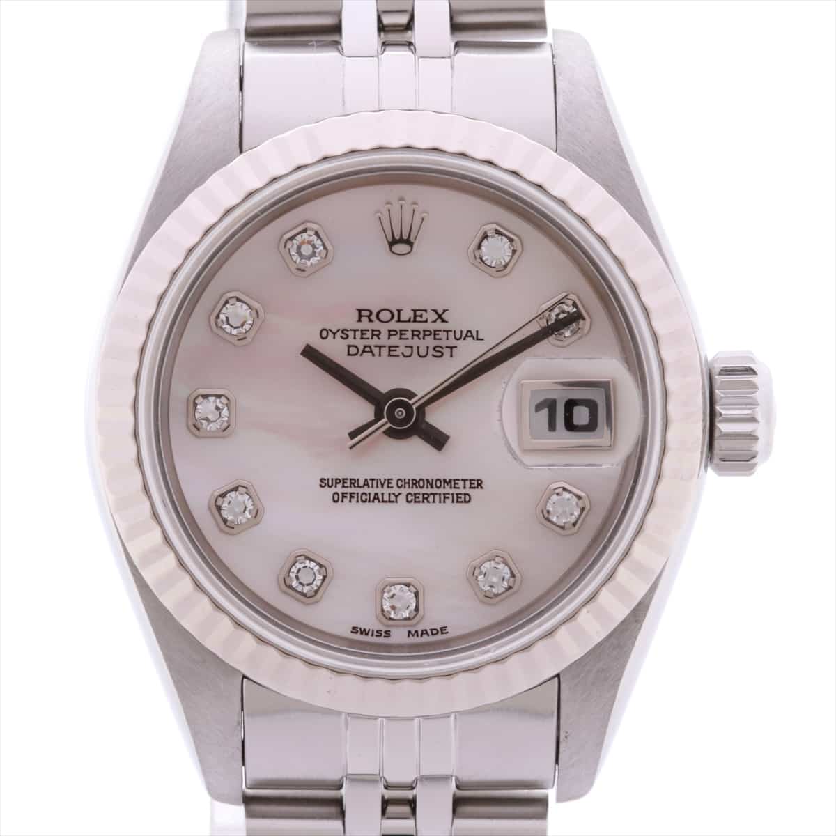 Rolex Datejust 79174 NG A-number SS×WG AT Shell-Face Extra Link 2  Ladies'