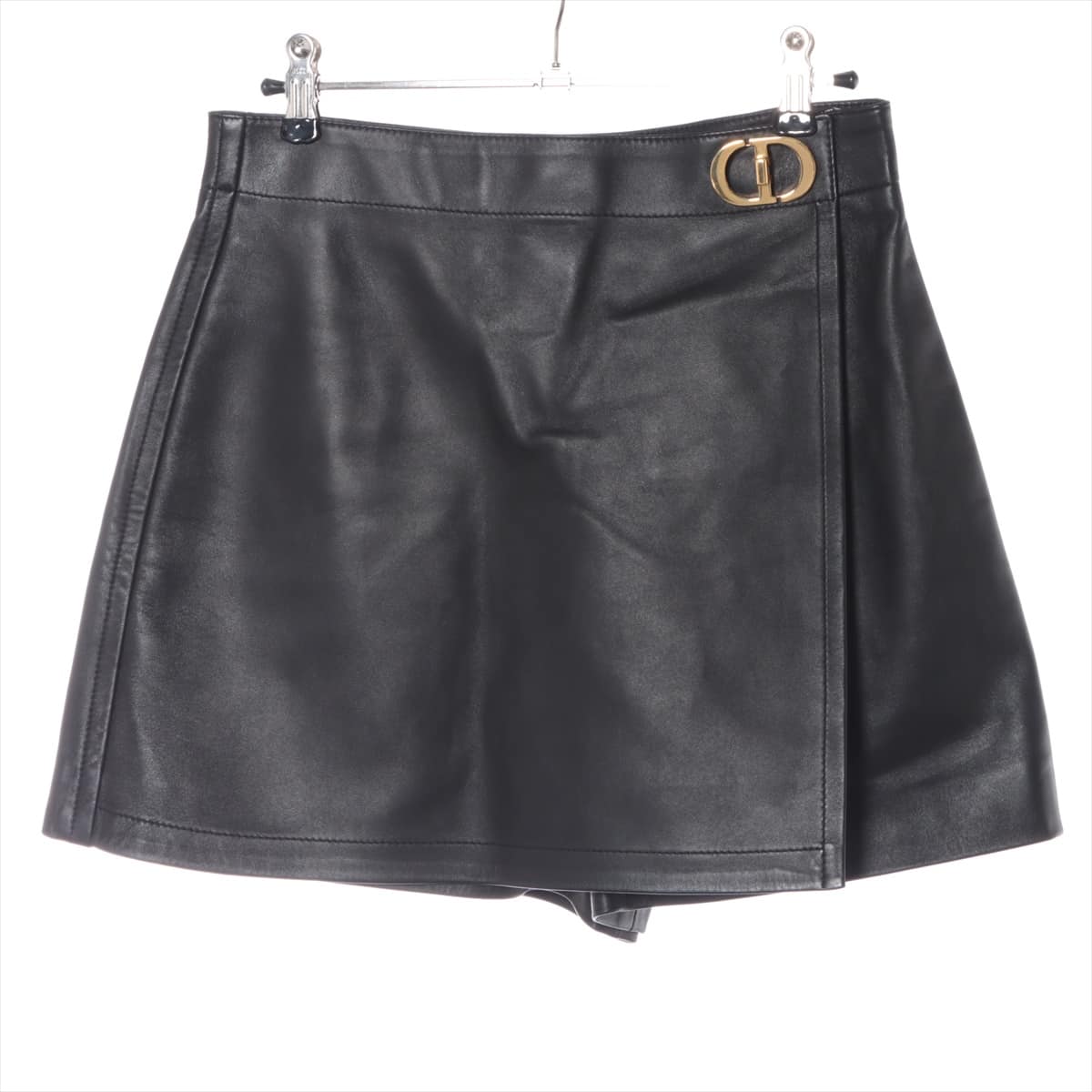Christian Dior Leather Short pants 38 Ladies' Black  045P45AL015