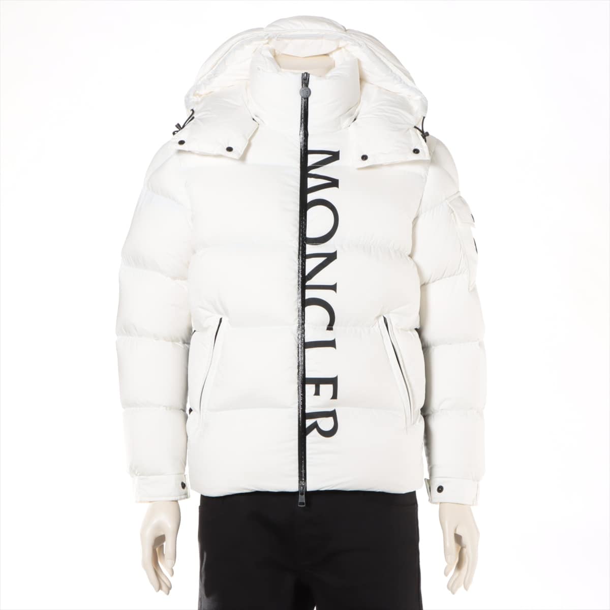 Moncler MAURES 20 years Nylon Down jacket 0 Men's White  [Cleaned] Hood removable