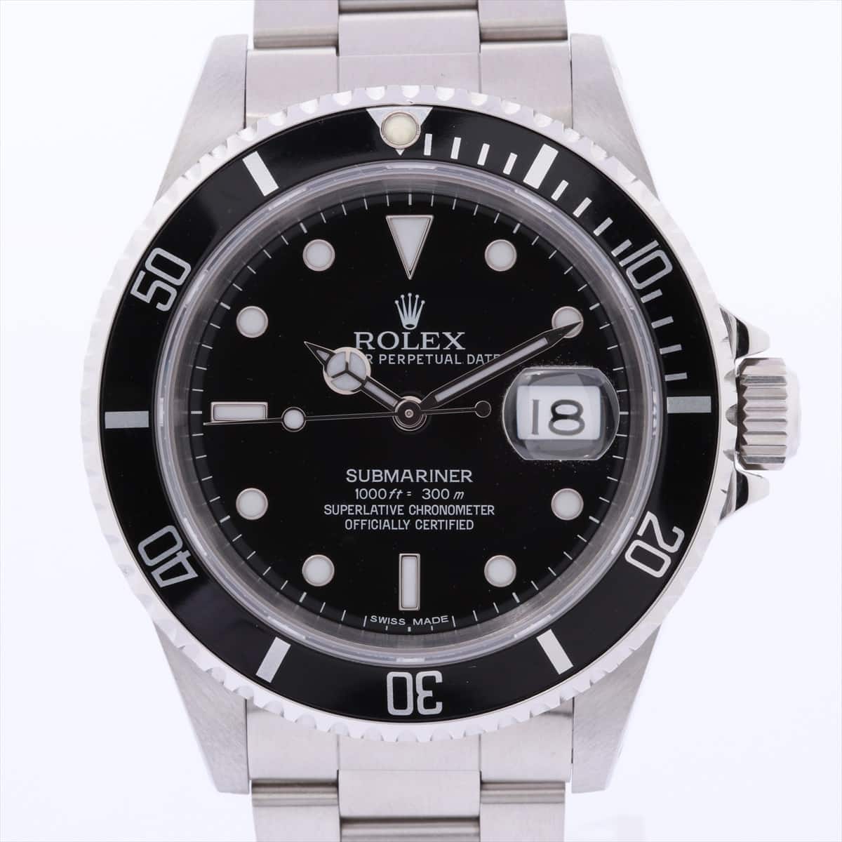Rolex Submariner 16610 E number  SS AT Black-Face