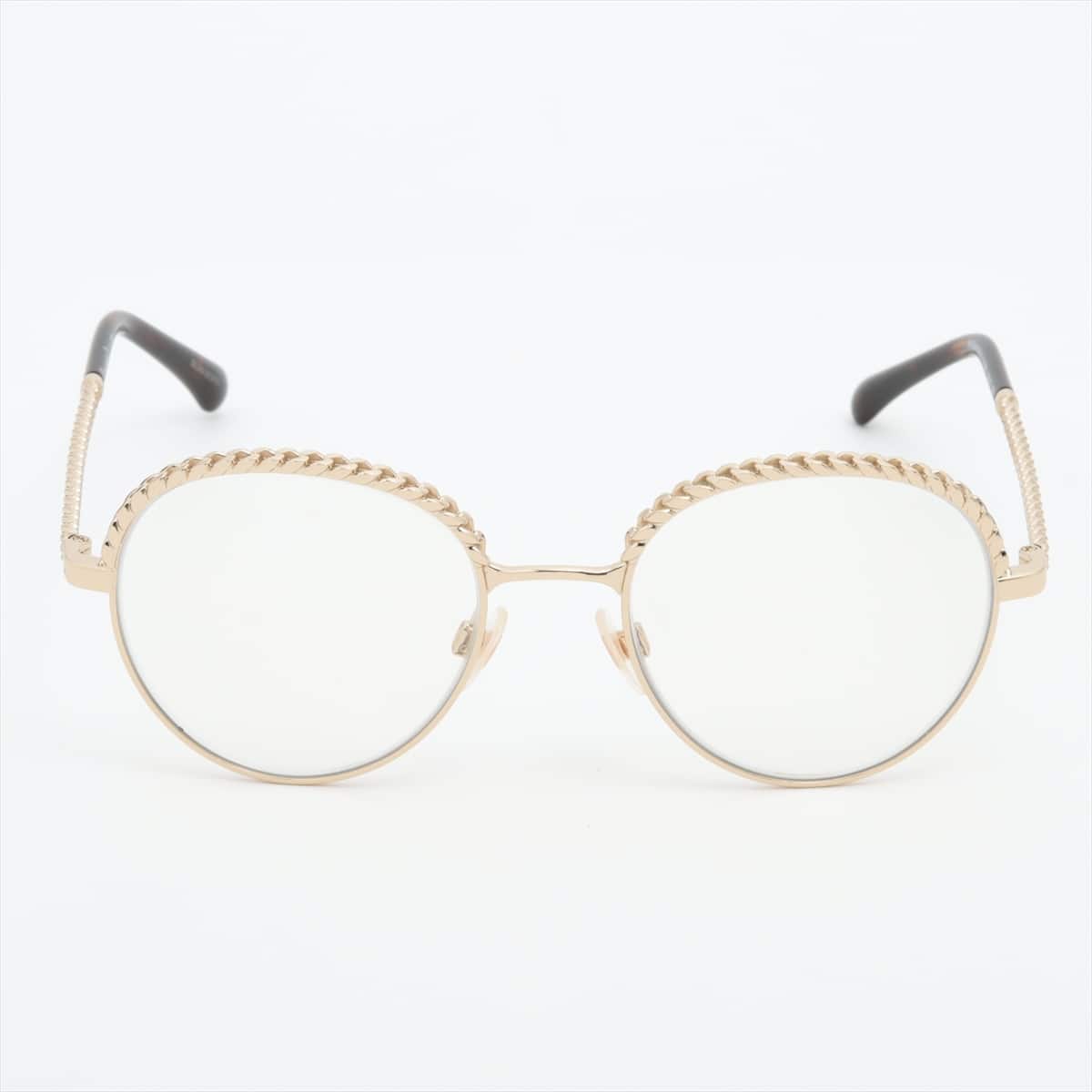Chanel punt shape Eyewear Glasses GP Gold 71288