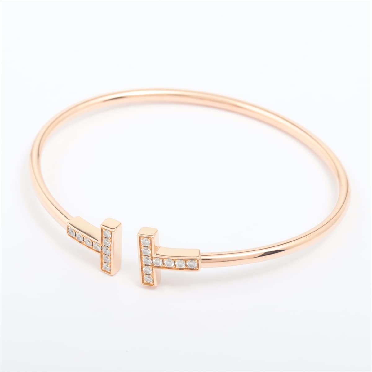 Tiffany T Wire diamond Bracelet 750(YG) 7.7g