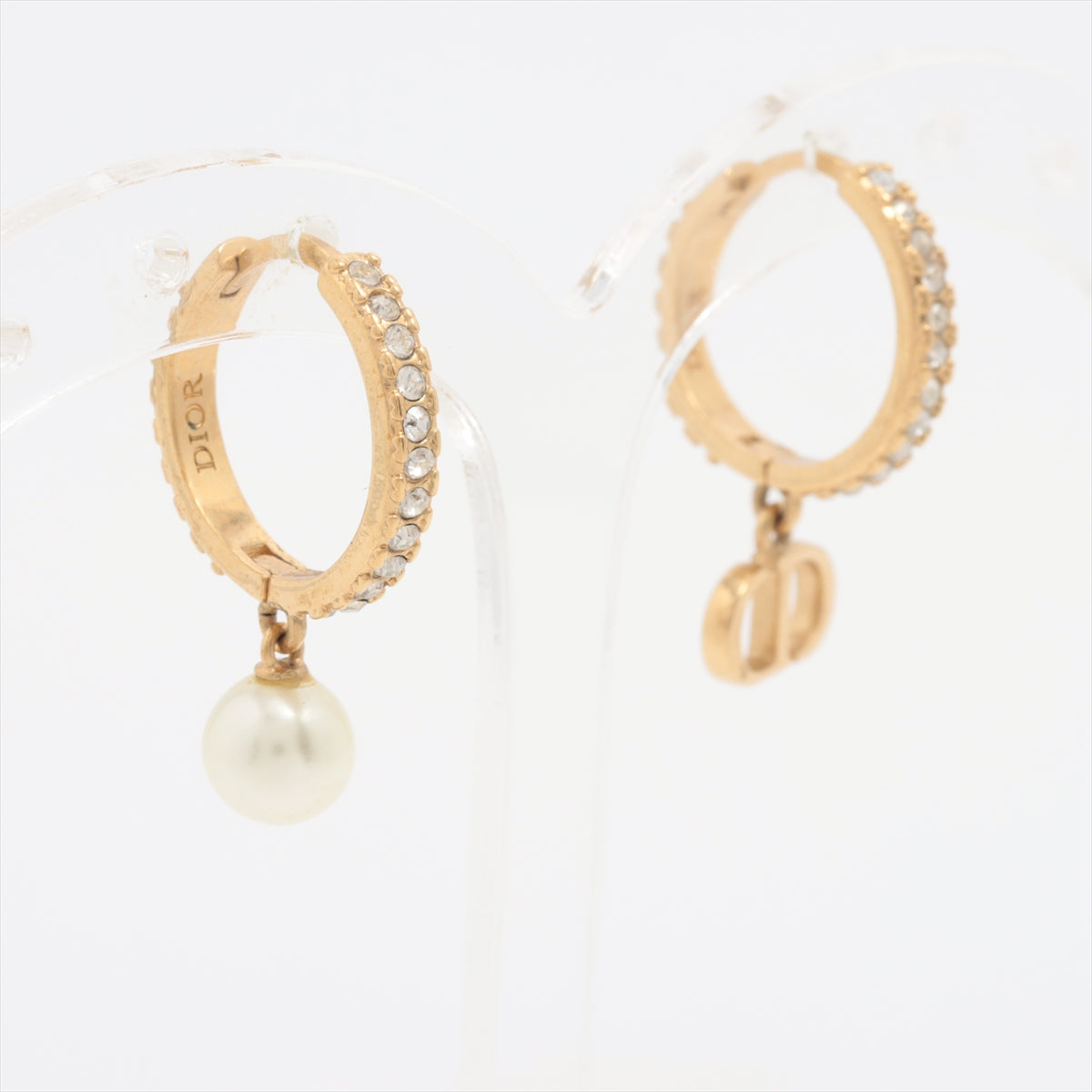 DIOR 30 MONTAIGNE 30 Montaigne Piercing jewelry (for both ears) GP x rhinestone x imitation pearl bronze