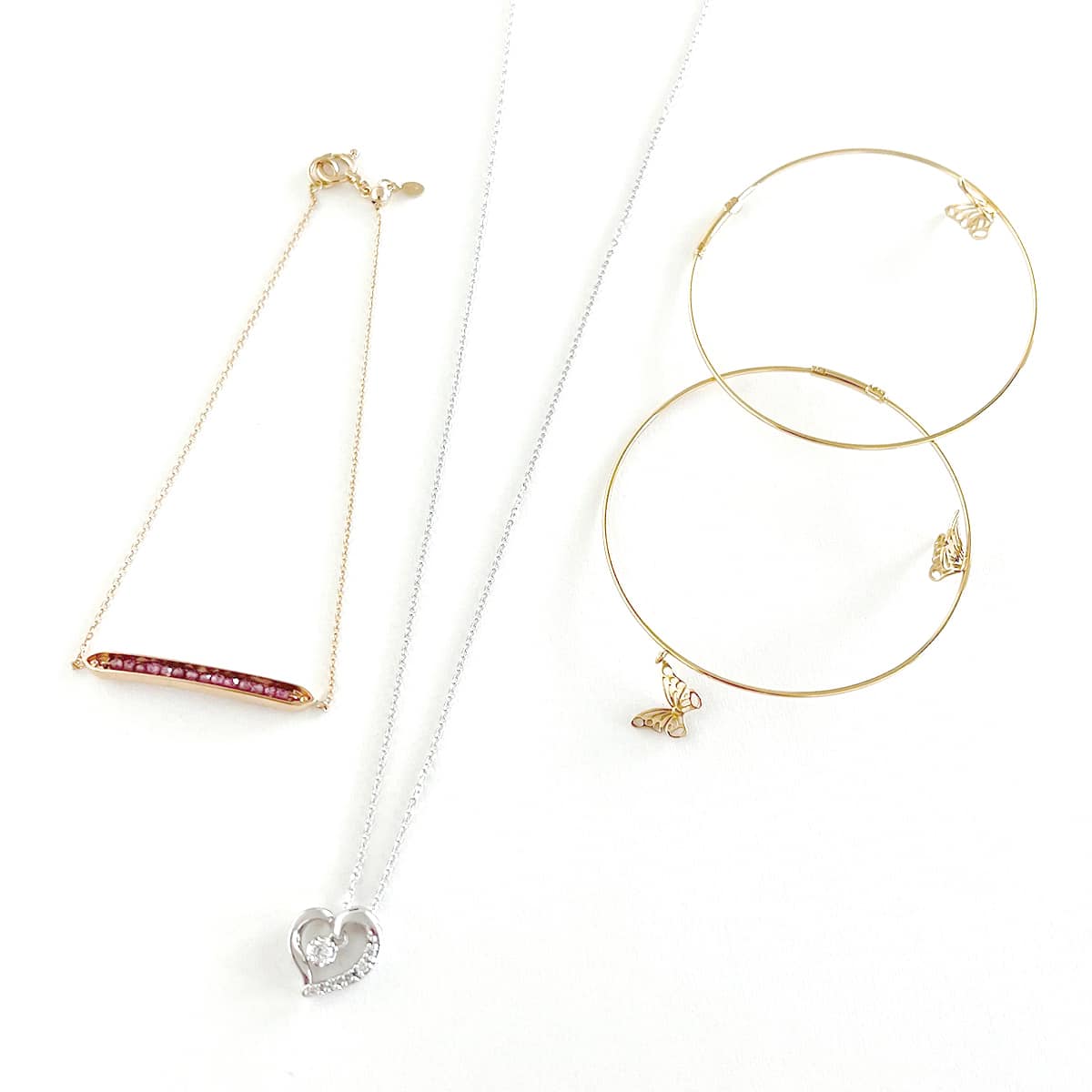 [Set Item] Multi-brand bracelet, necklace, earring set of 3