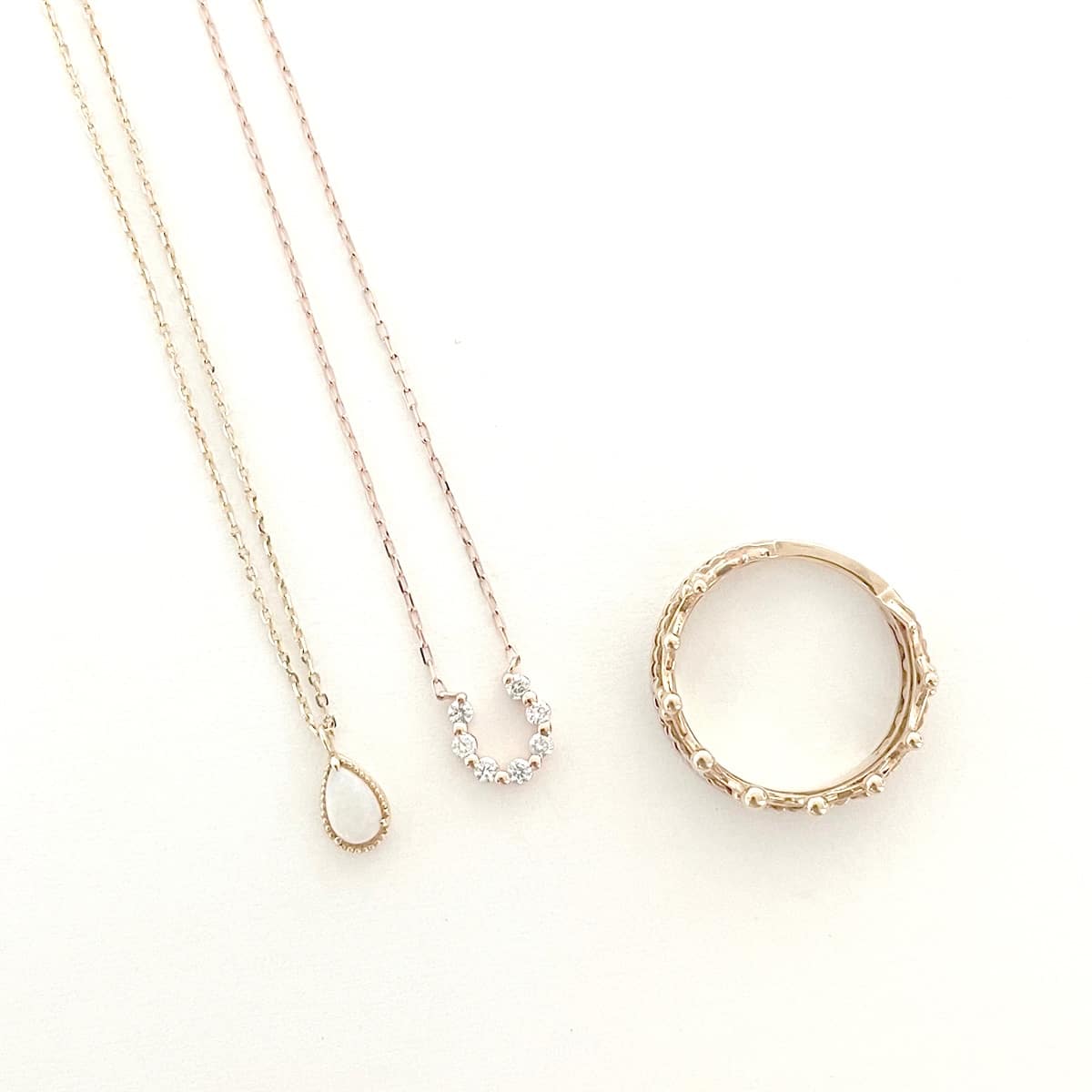 [Set Item] Multi-brand necklace ring Set of 3