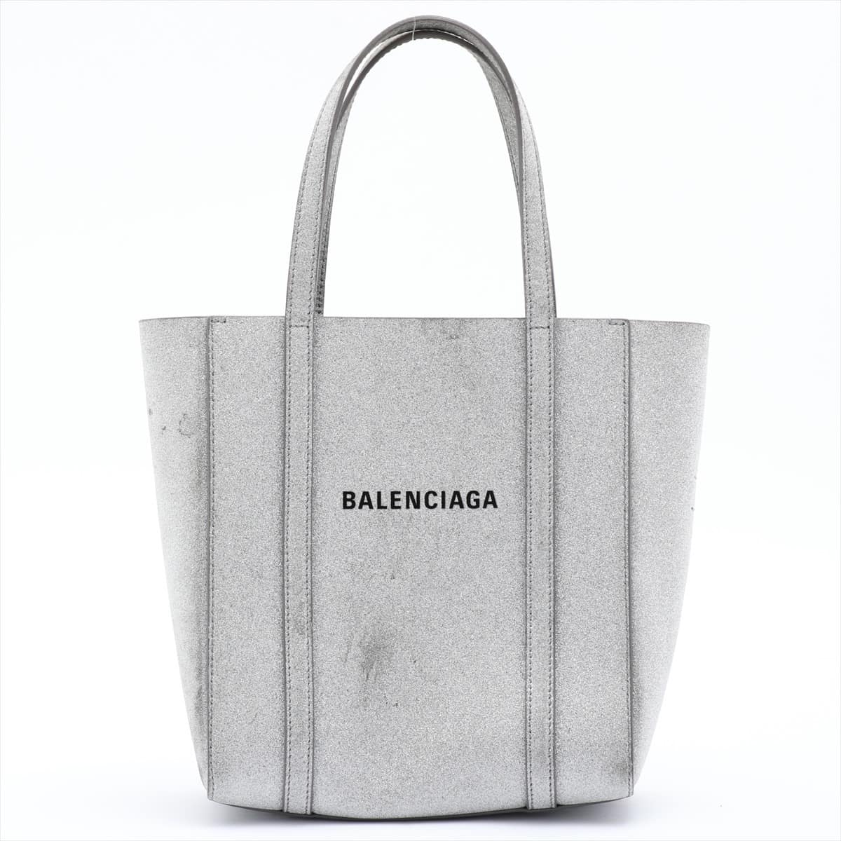 Balenciaga Everyday Tote XXS Leather 2way handbag Silver 551815