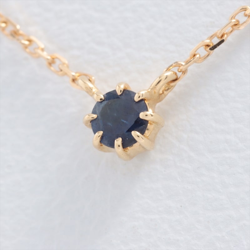 Ete Sapphire Necklace K18 YG 1.2g