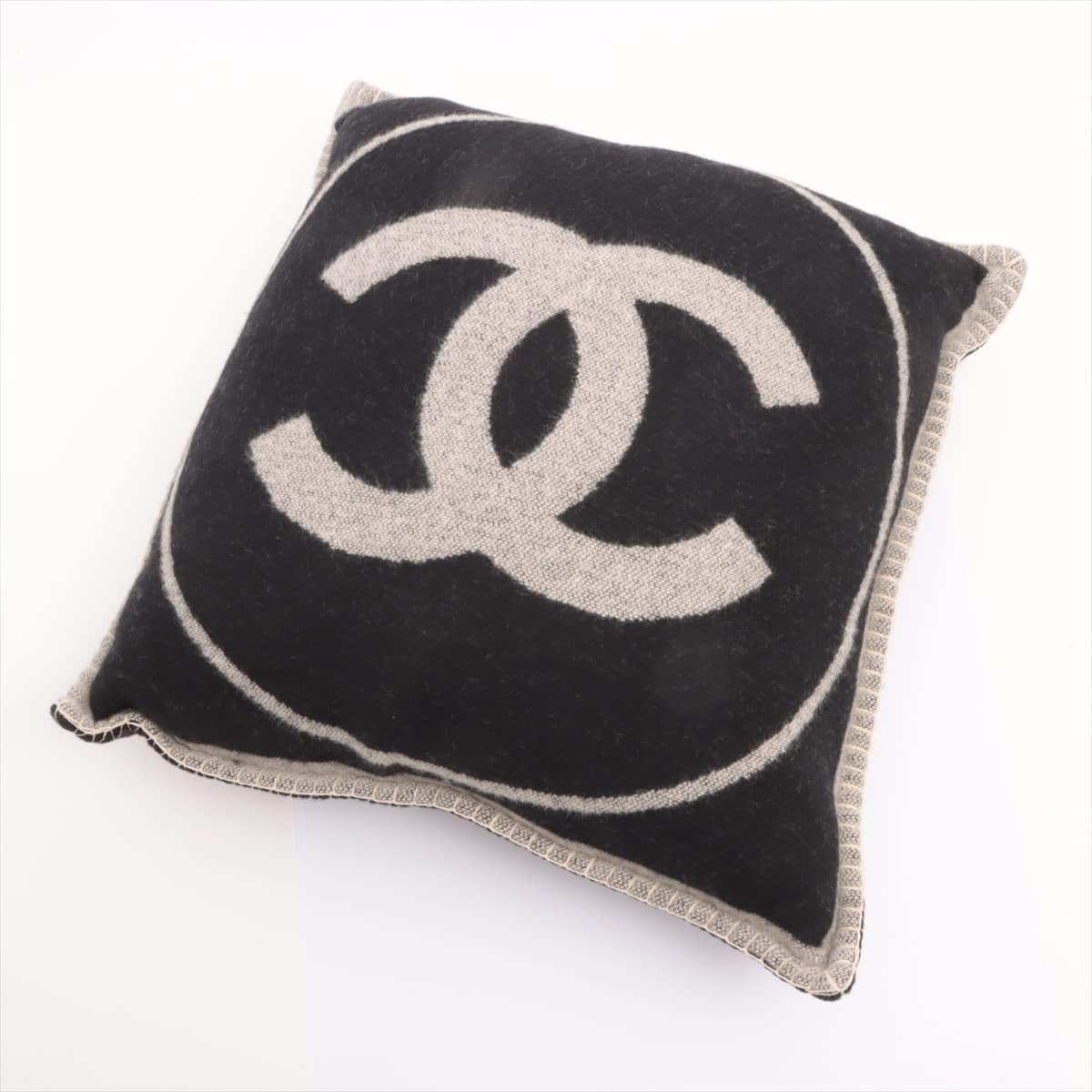 Chanel Coco Mark Cushion Wool & Cashmere Grey