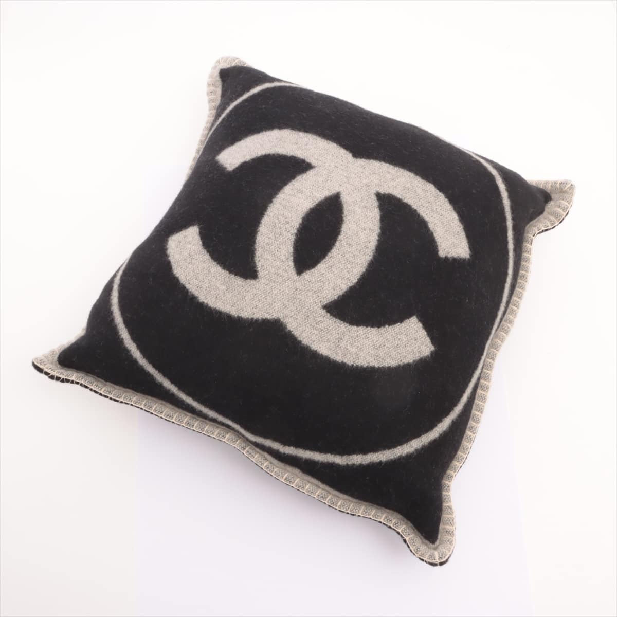 Chanel Coco Mark Cushion Wool & Cashmere Grey