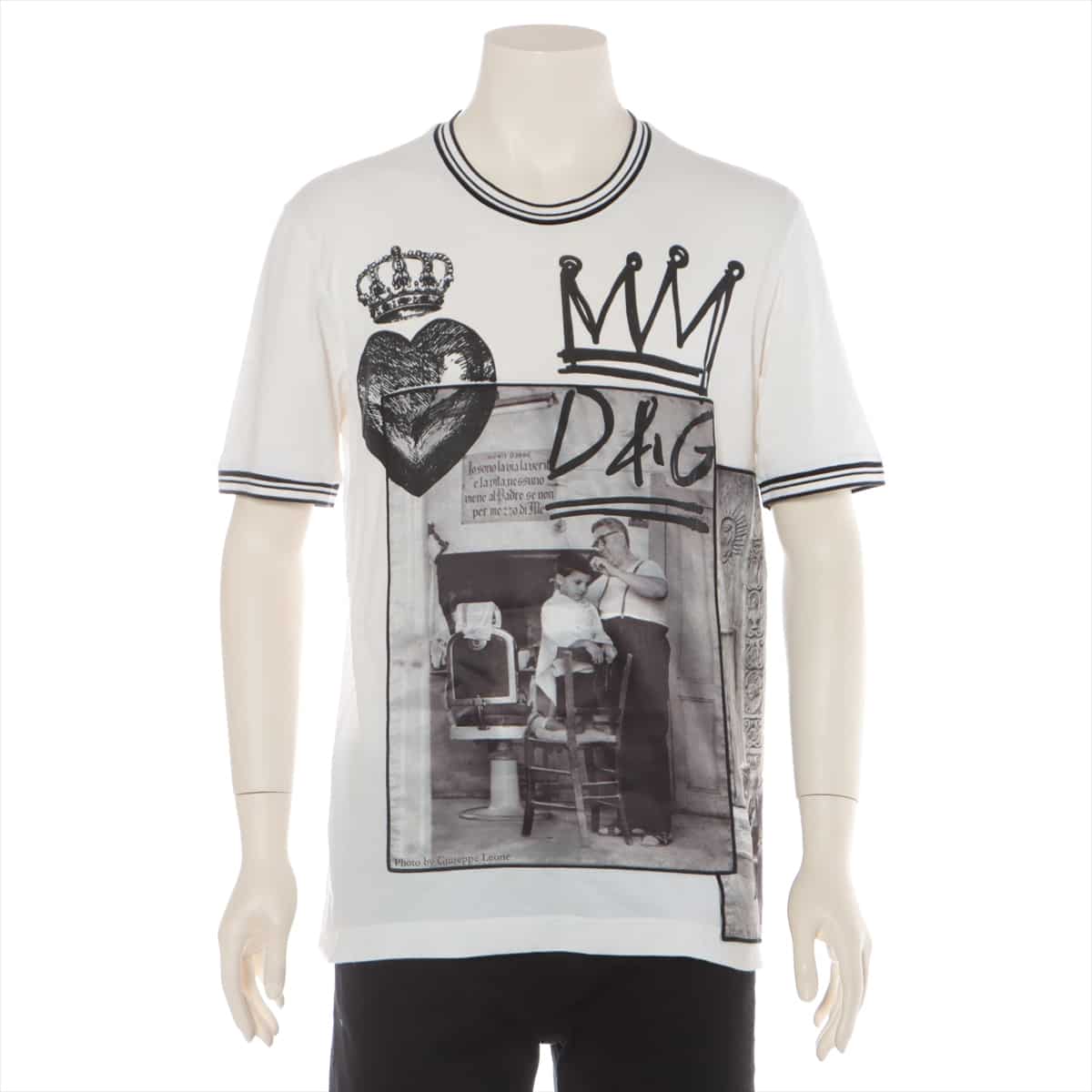 Dolce & Gabbana Polyester T-shirt 48 Men's White