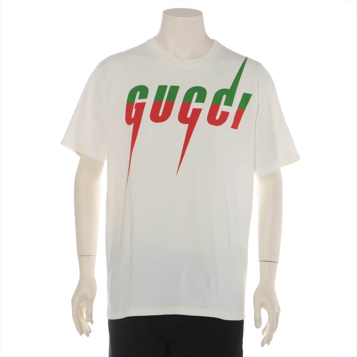 Gucci 19SS Cotton T-shirt M Men's White  blade print logo