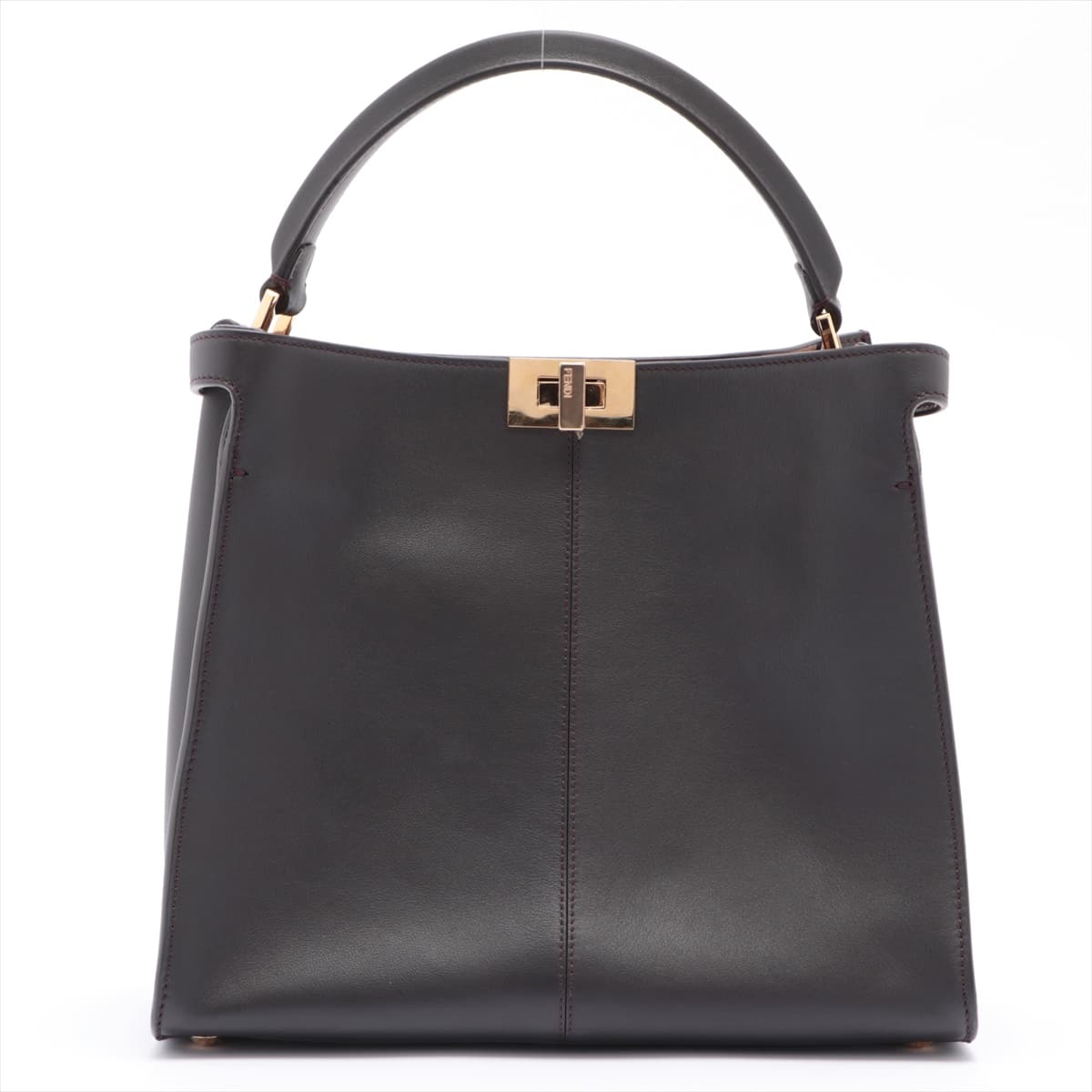 Fendi Peek-a-boo X-light Leather 2way handbag Brown 8BN310