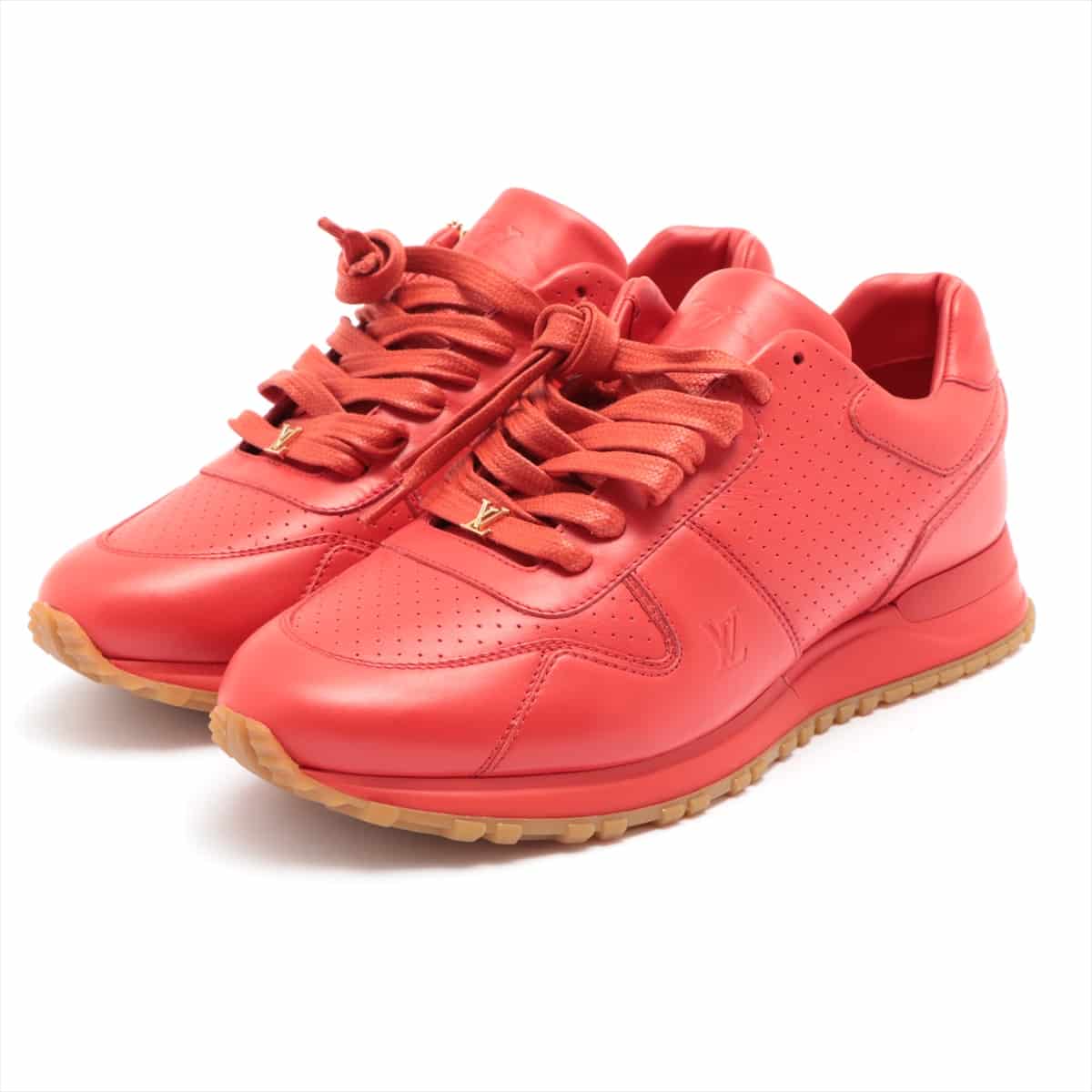 Louis Vuitton × Supreme Runaway line FD0157 Leather Sneakers 7 Men's Red