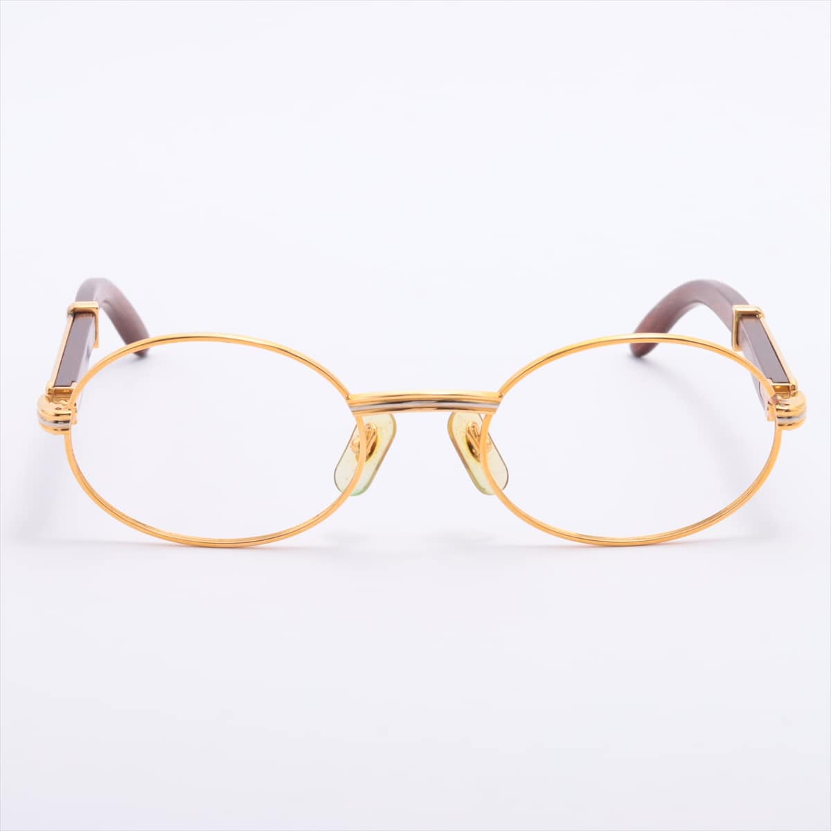 Cartier 140b Trinity Glasses GP x Wood Gold x brown no lens