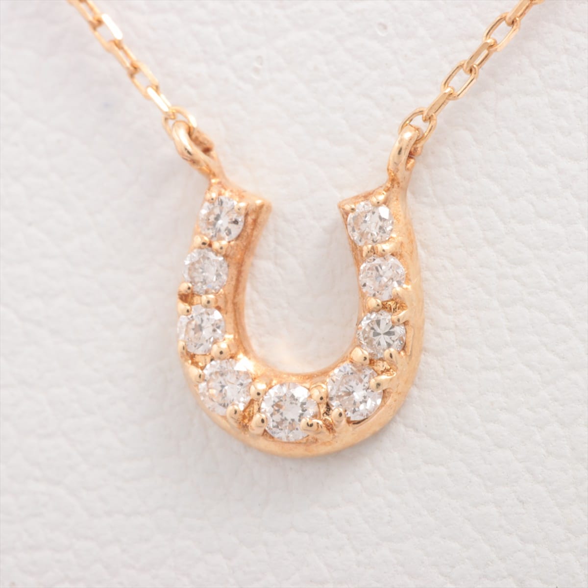 Ete Horse Shoe diamond Necklace K10(YG) 0.8g