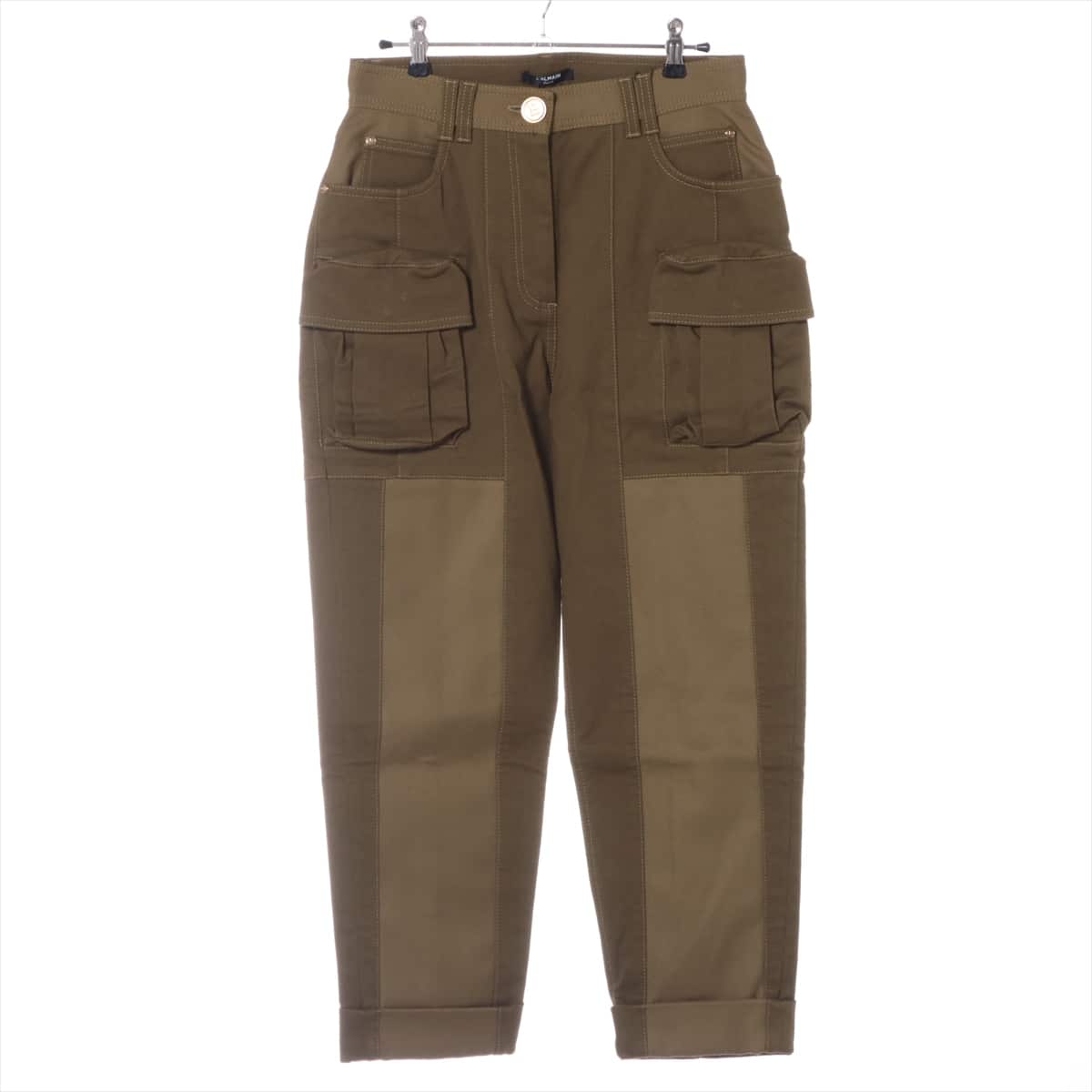 Balmain 20AW Cotton & Polyurethane Cargo pants 34 Ladies' Khaki  UF05702