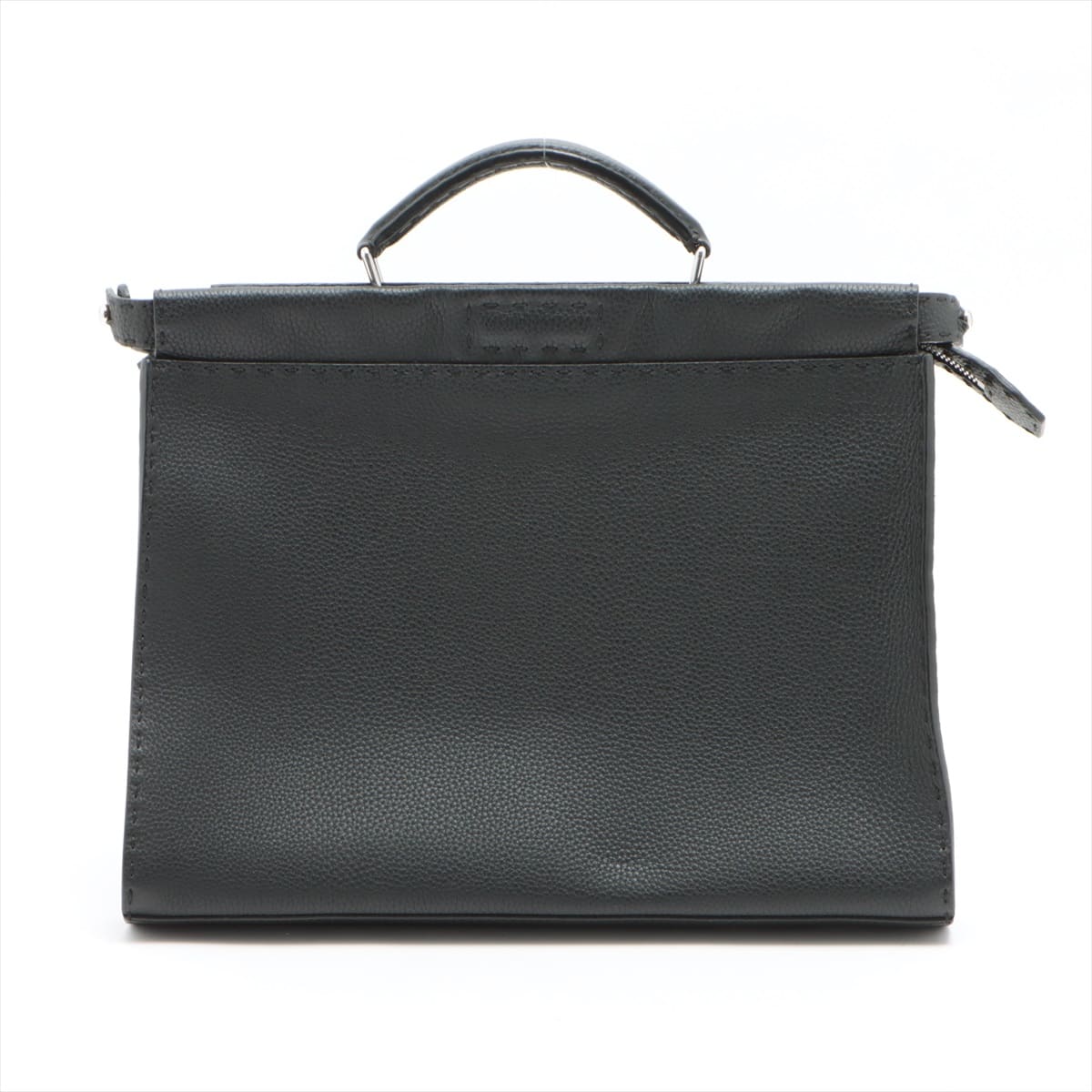 Fendi Selleria Peekaboo Fit Leather Business bag Black 7VA406