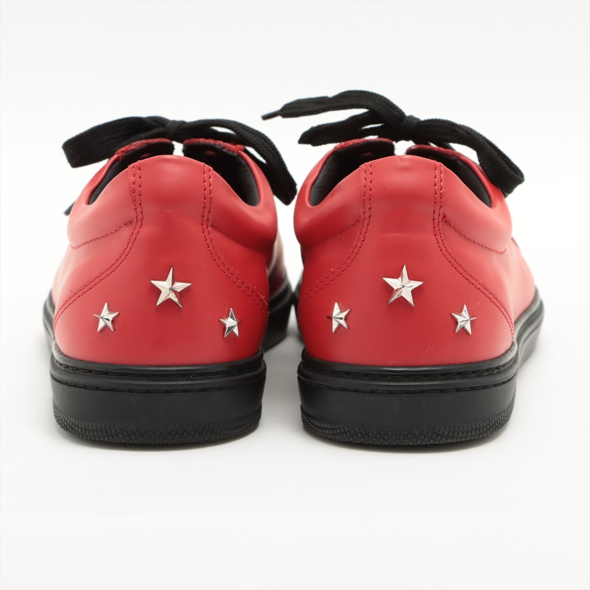 Jimmy Choo Leather Sneakers 43 Men's Red Star studs