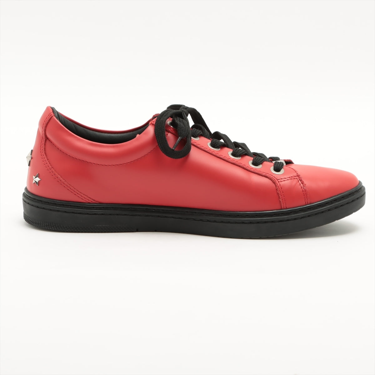 Jimmy Choo Leather Sneakers 43 Men's Red Star studs