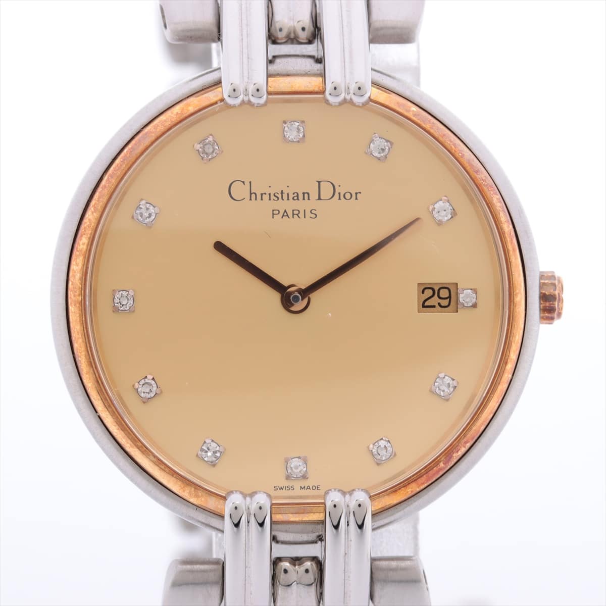 [Chrono] Christian Dior Bagheera D67-110 SS×GP QZ Champagne-Face Extra-Link3