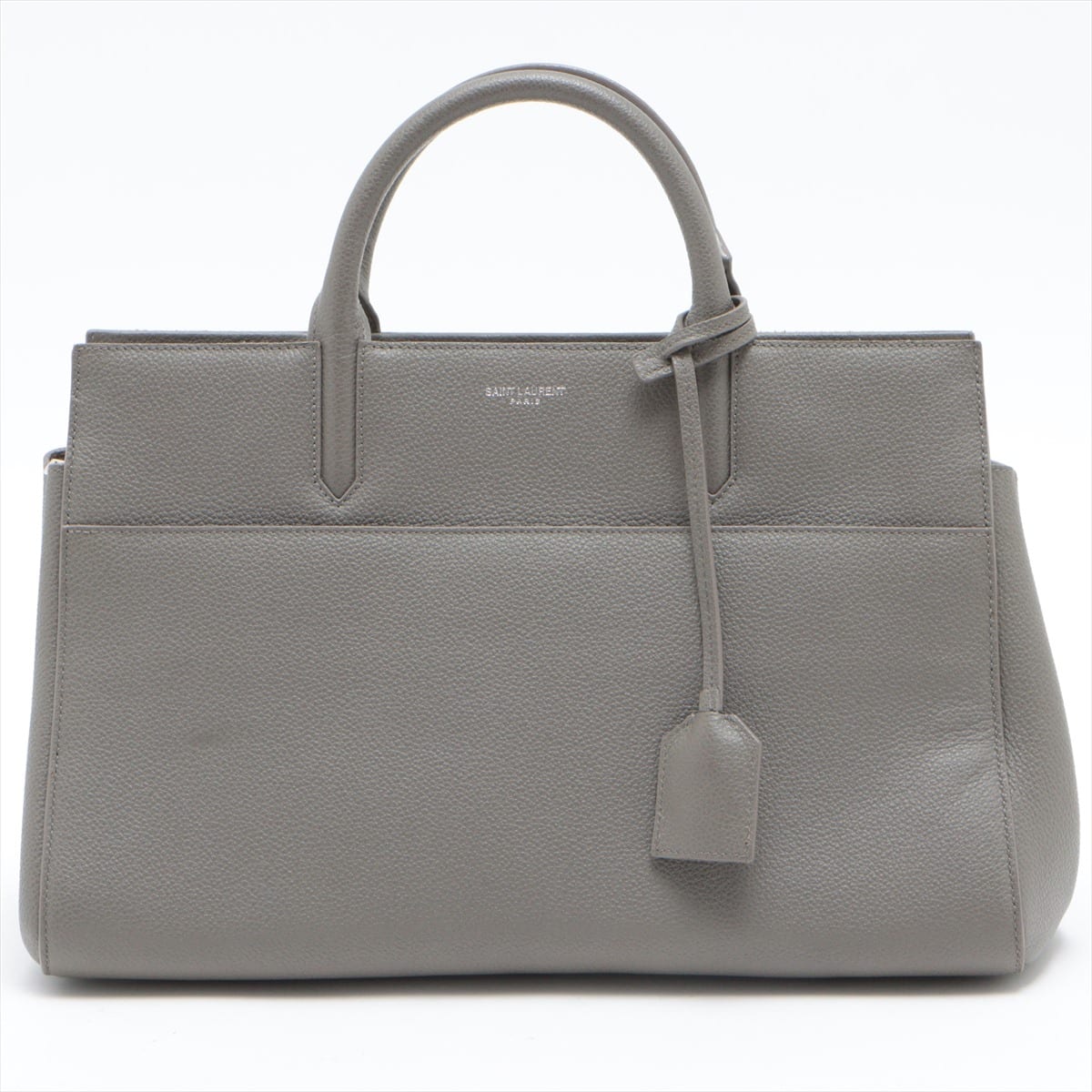 Saint Laurent Paris Cabas Rive Gauche Leather 2way handbag Grey