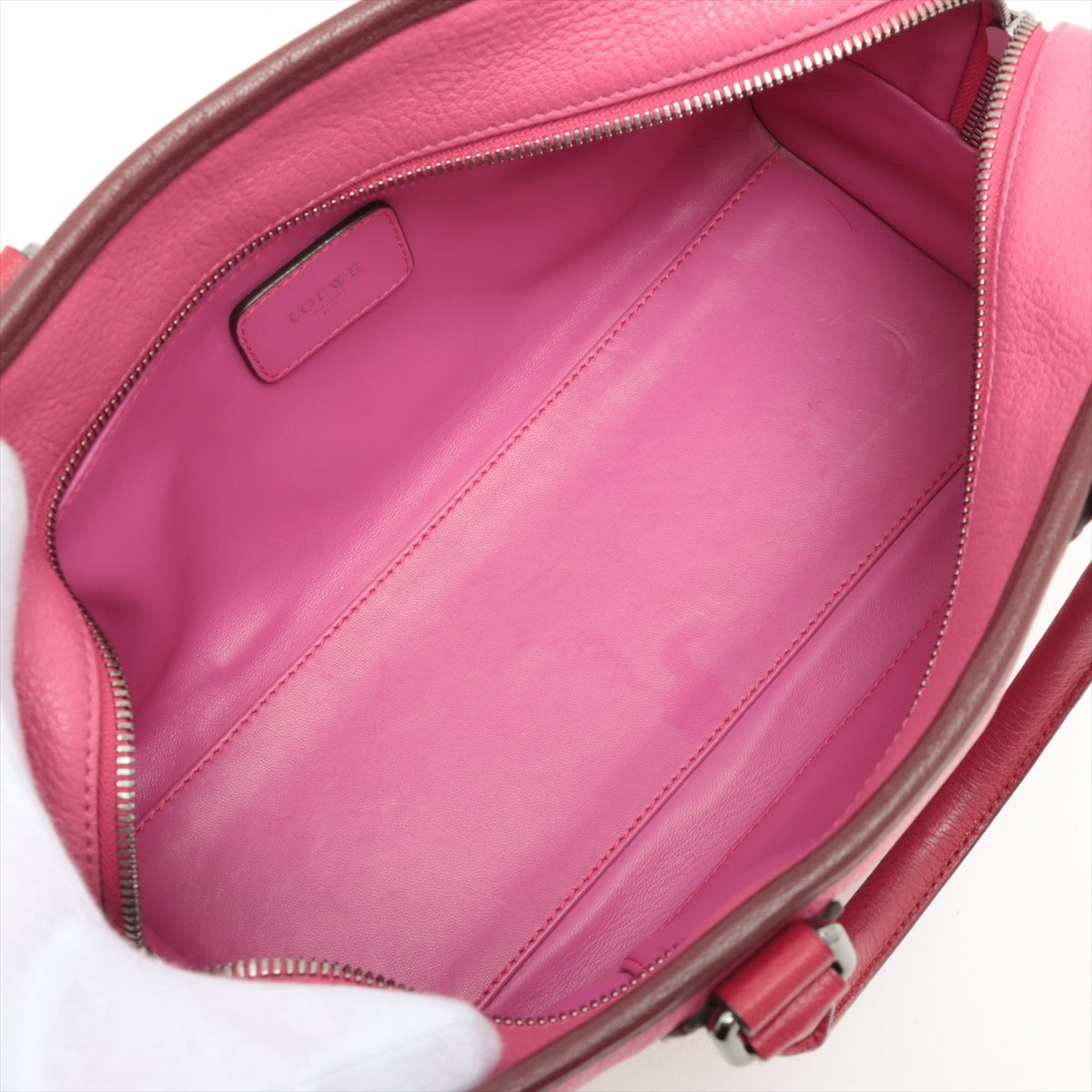 Loewe Amazona 28 Leather Hand bag Pink