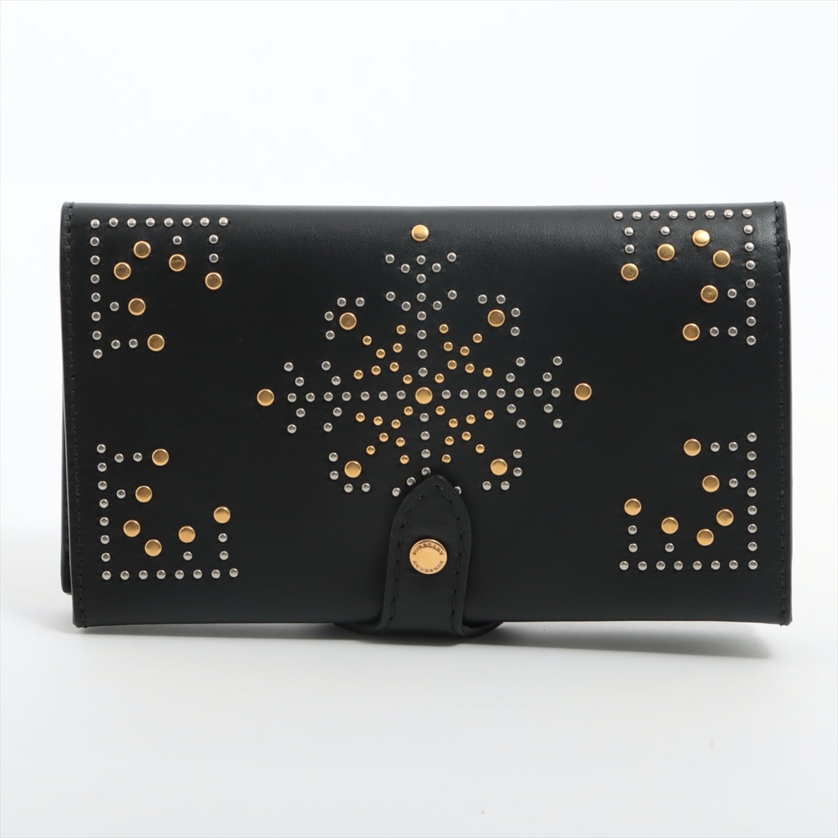 Burberry Studs Leather Wallet Black