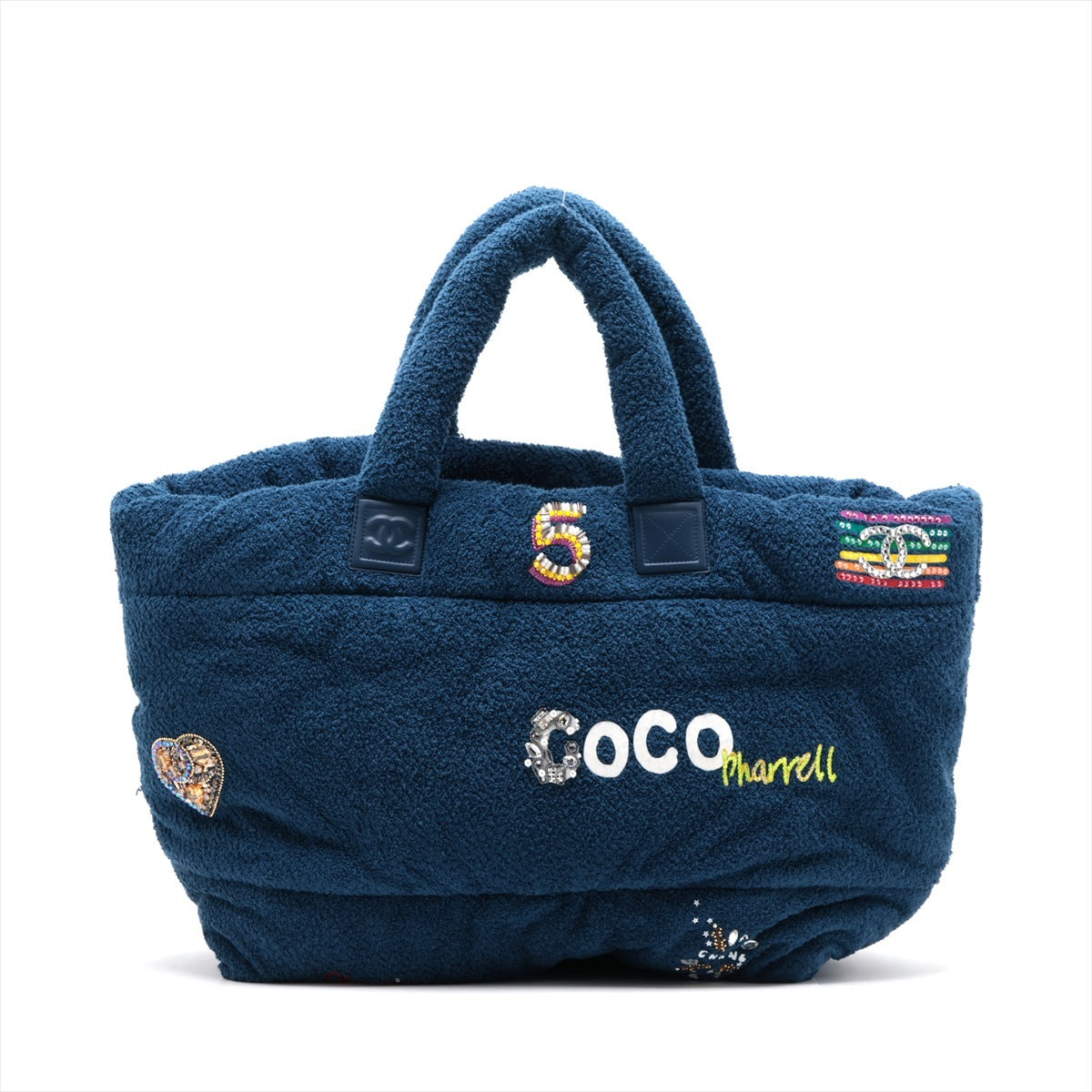 Chanel x Pharrell Williams Coco Cocoon Pile Tote bag Navy blue 27711376