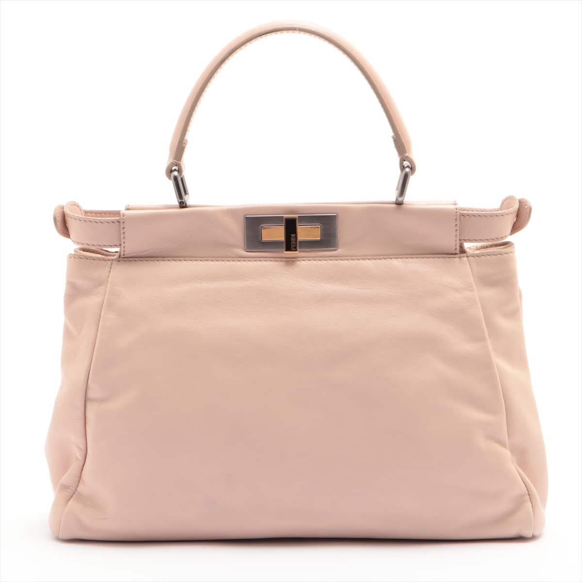 Fendi PEEKABOO REGULAR Leather 2way handbag Beige 8BN226