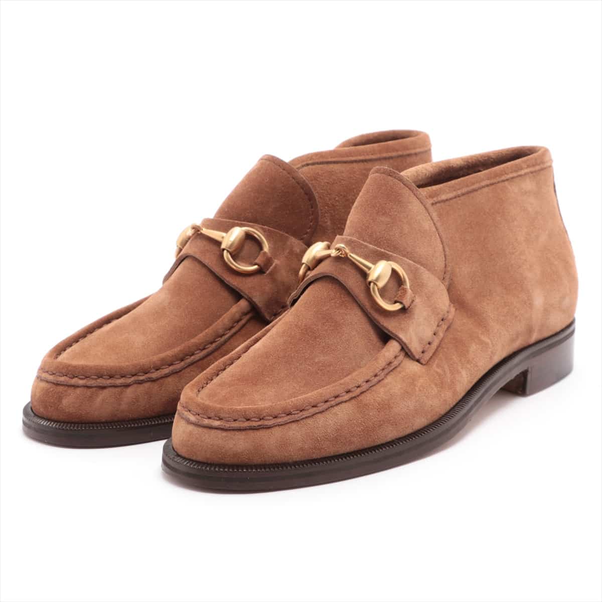 Gucci Suede Chukka Boots 38C Ladies' Brown Horsebit Fittings