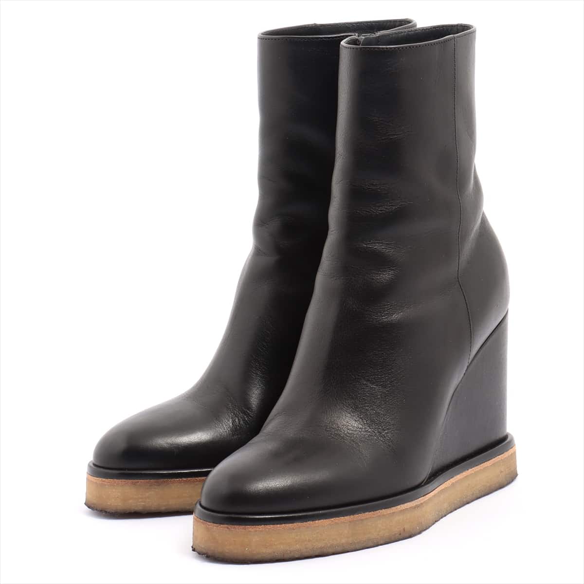 CELINE Leather Boots 35 Ladies' Black