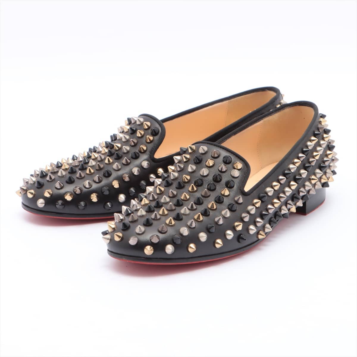 Christian Louboutin Rollerboy Leather Loafer 35 1/2 Ladies' Black Resoled.