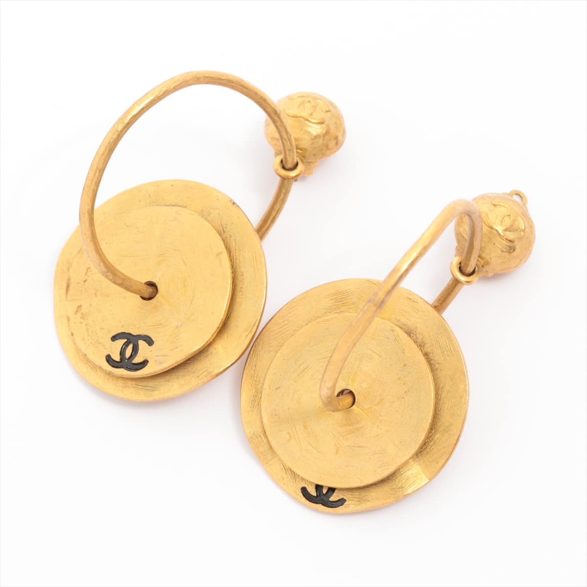 Chanel Coco Mark 94A Earrings (for both ears) GP Gold