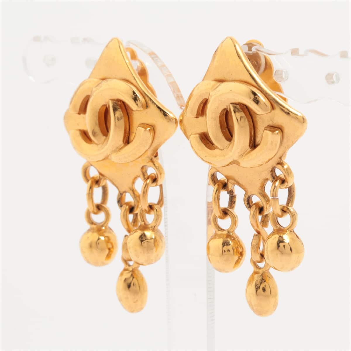 Chanel Coco Mark 96P Earrings (for both ears) GP Gold