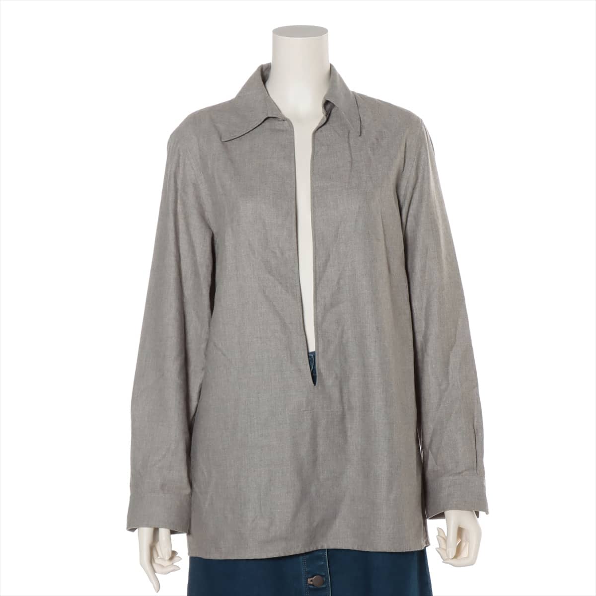 Hermès Margiela Cashmere Shirt 36 Ladies' Grey  Valouse