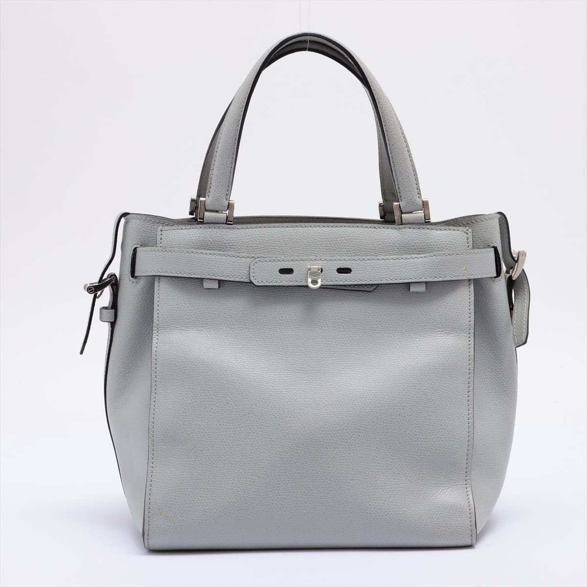 Valextra B Cube Leather 2way handbag Grey